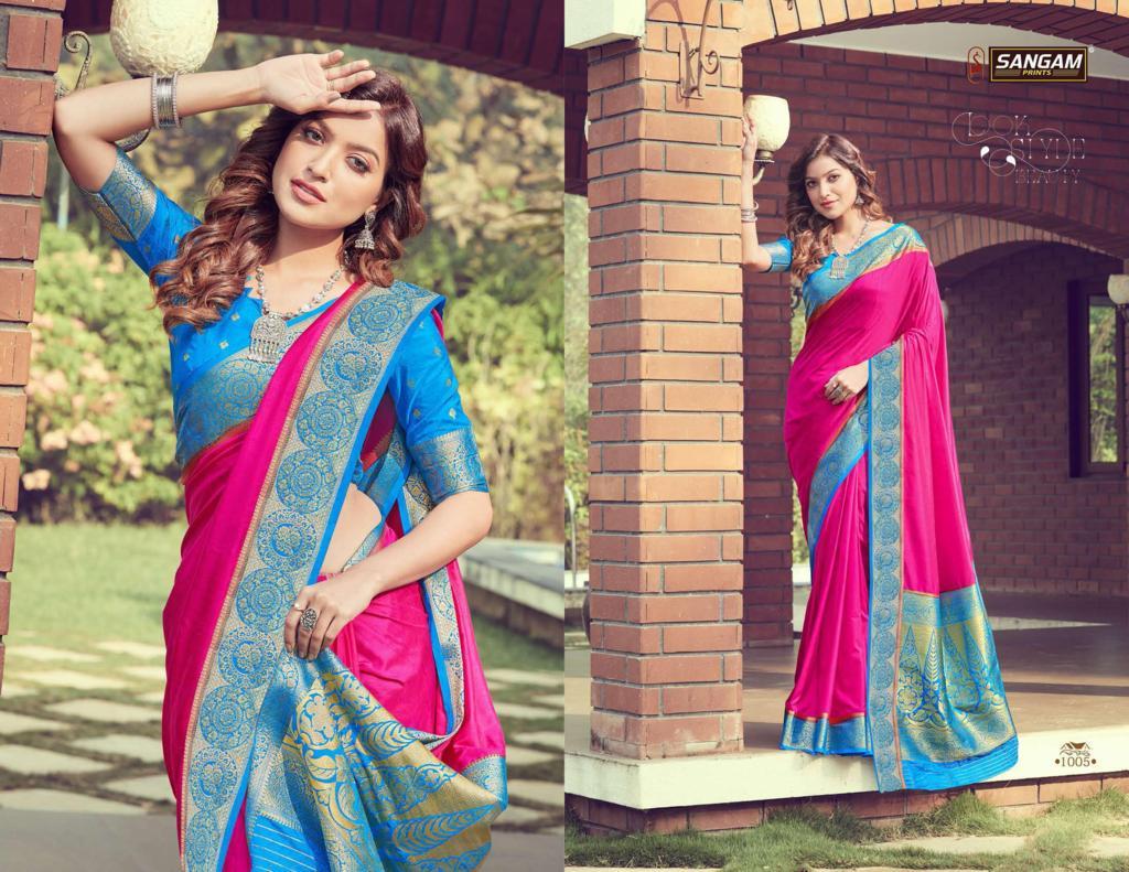 Sangam Dola Latest Silk saree Festivel Wear Party wear collection